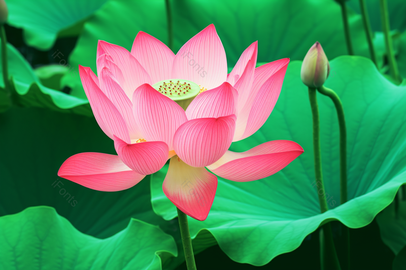 户外绿色小清新夏天荷塘荷花,高清,摄影图,摄影图片,图片大全,摄影图免费下载